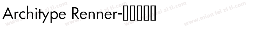 Architype Renner字体转换